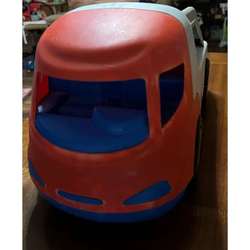 Vintage Little Tikes toy car hauler carrier semi truck with two cars